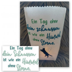Stickdatei - Spruch "Ein Tag ohne dein Schnurren ist wie ein Himmel ohne Sterne."